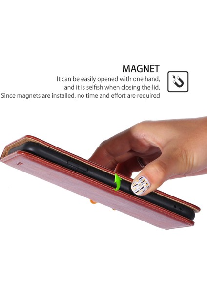 Kart Yuvası ile Samsung Galaxy A54 5g Deri Telefon Kılıfı Için Telefon Kılıfı (Yurt Dışından)
