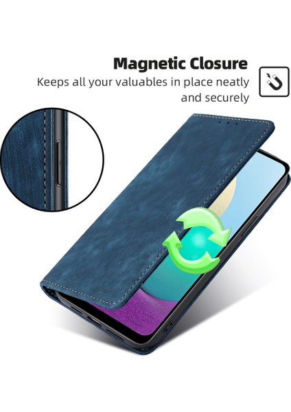 Kart Yuvası ile Samsung Galaxy A54 5g Deri Telefon Kılıfı Için Telefon Kılıfı (Yurt Dışından)