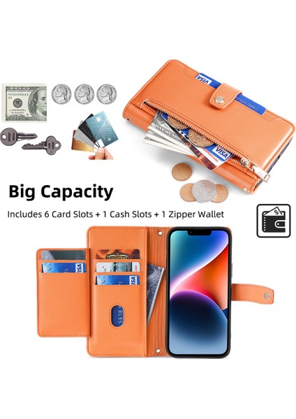 Kart Yuvası ile Samsung Galaxy A54 5g Deri Telefon Kılıfı Için Telefon Kılıfı (Yurt Dışından)