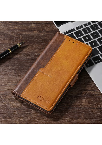 Samsung Galaxy x Cover 5 Için Telefon Kılıfı Kart Yuvalı Deri Telefon Kılıfı (Yurt Dışından)