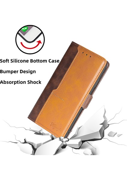 Samsung Galaxy x Cover 5 Için Telefon Kılıfı Kart Yuvalı Deri Telefon Kılıfı (Yurt Dışından)