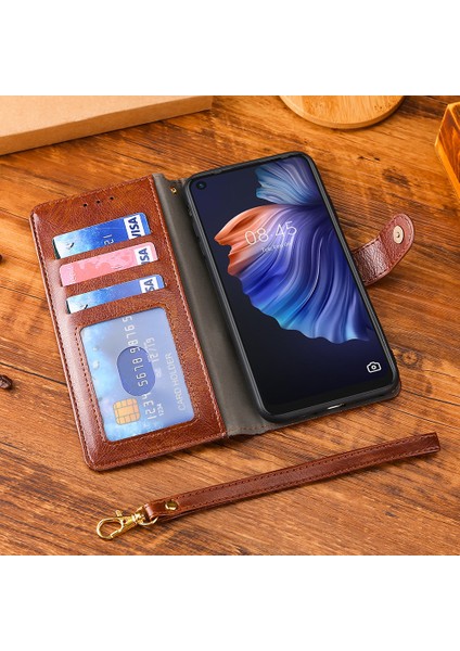 Samsung Galaxy A32 5G/M32 5g Kart Yuvalı Deri Telefon Kılıfı Için Telefon Kılıfı (Yurt Dışından)