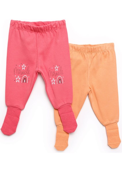 Hello Baby Hellobaby Basic Kız Bebek 2li Çoraplı Pijama Pantolon Kız Bebek