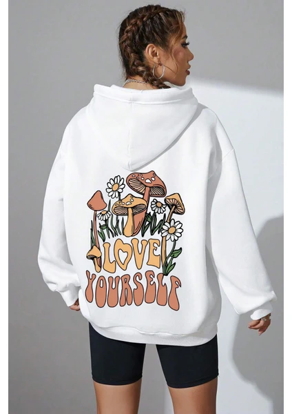 Only Trendwear  Oversize Love Yourself Baskılı Sweatshirt