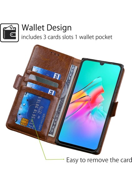 Kart Yuvası ile iPhone 13 Pro Max Deri Telefon Kılıfı Için Telefon Kılıfı (Yurt Dışından)