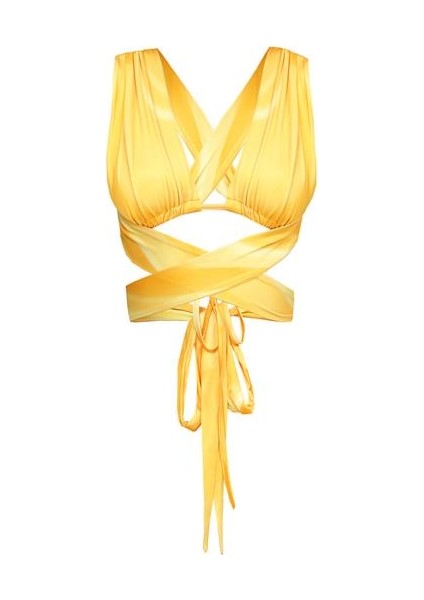 Turuncu Hera Bağlamalı Büstiyer