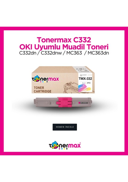 Oki C332 / MC363 Set Muadil Toneri - 3.5k Eco