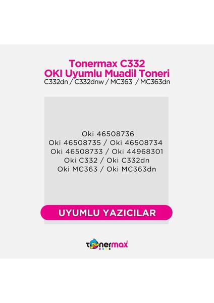 Oki C332 / MC363 Set Muadil Toneri - 3.5k Eco