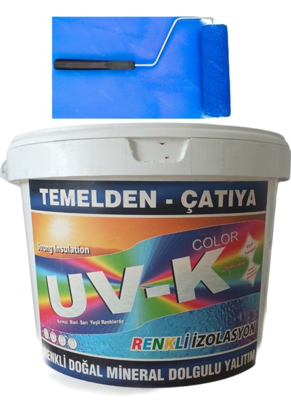 Uv-K Color / Premium Silikonlu Su Izolasyon Boyası 7.5 Kg Mavi