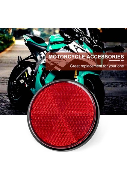 2 Adet Yuvarlak Kırmızı Reflektör Evrensel Motosiklet Atv 5.6*0.8 cm (Yurt Dışından)
