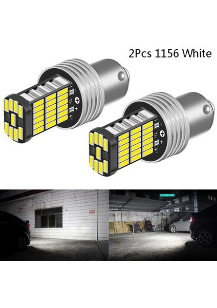 2x 1156LED Canbus 15 Smd BA15S P21W Yüksek Güçlü Beyaz 6000K Araba Fren Kuyruk Lambası (Yurt Dışından)