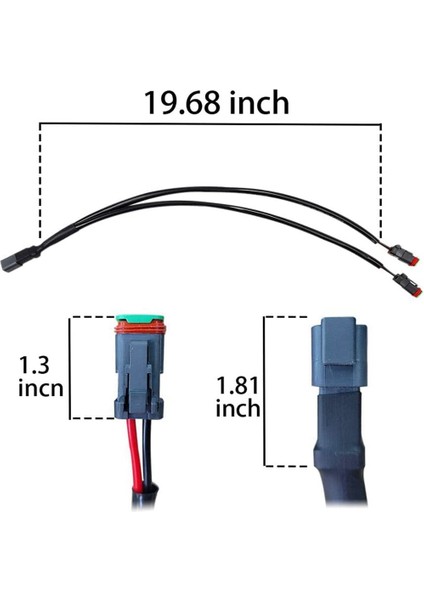 Kurşun 2 In1 Deutsch Çift Çıkış Dt Dtm Dişi Konnektör Soket Adaptörleri LED Sis Farı LED Pod Işıkları LED Işık Çubuğu (Yurt Dışından)