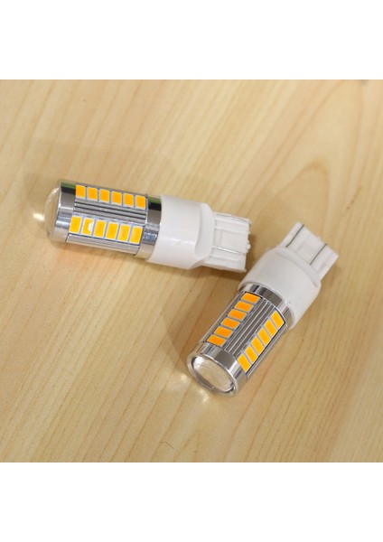 7443, T20 LED Ampüller Amber Sarı 900 Lümen Süper Parlak Dönüş Sinyalleri Işık Fren Stop Park Lambası Geri Vites Lambası Kuyruk Ampulü (2'li Paket) (Yurt Dışından) modelleri