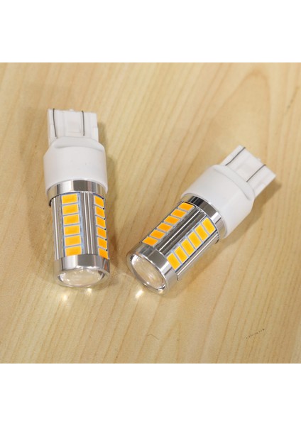 7443, T20 LED Ampüller Amber Sarı 900 Lümen Süper Parlak Dönüş Sinyalleri Işık Fren Stop Park Lambası Geri Vites Lambası Kuyruk Ampulü (2'li Paket) (Yurt Dışından) indirimleri