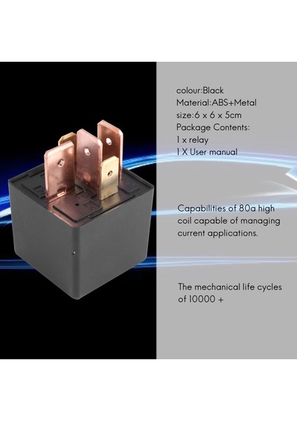 80A Dc 12V 5 Pin Dıy Güç Röle Araba Kamyon Araç (Yurt Dışından)