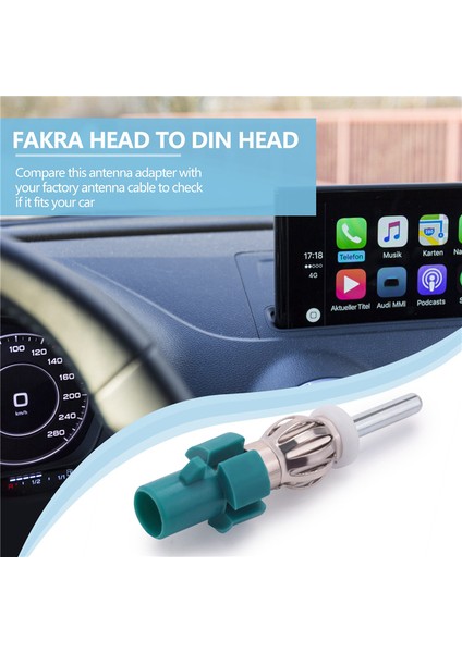 Araba Stereo Anten Adaptörü Fm Am Radyo Konektörü - Araba Alıcısı Için Fakra'dan Dın Anten Fiş Dönüştürücüye (Yurt Dışından)