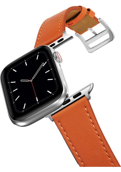 Apple Watch 7-8 41MM 6-5-4 40MM Single Coil Deri Kayış Kordon 3-2-1 38MM