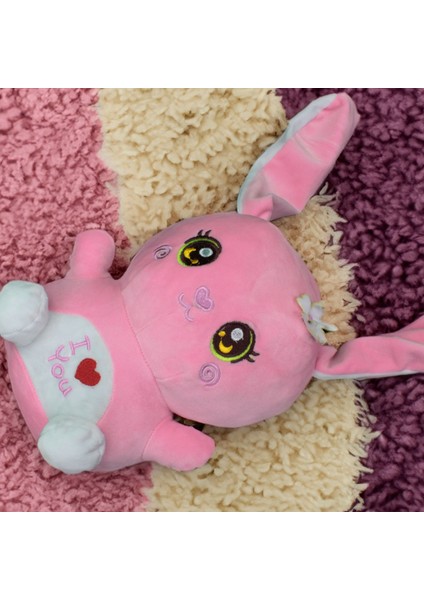 I Love You Tavşan Peluş 25CM Pembe