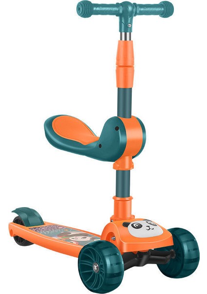 Çocuk Scooter'ı Çocuk Kaydırağı, Üçü Bir Arada Oturabilir ve Binebilir (Yurt Dışından)