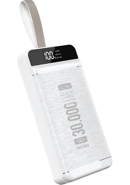 Powerway QC30 30000 Mah 3 USB Dijital Ekran Powerbank