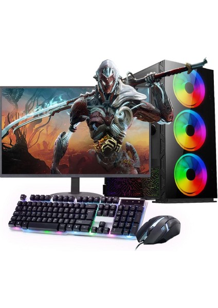 Intel I3 13100F 16GB 240SSD 1tb HDD 4gb GTX1650 24" Mon. (Gaming Set)