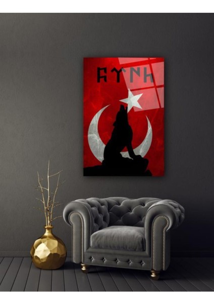 Eliza Home Kurt ve Bayrak Cam Tablo modelleri