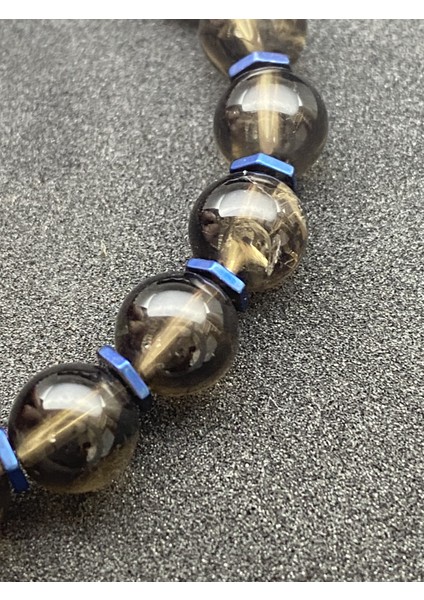 Dumanlı Kuvars Doğal Taş Bileklik 8mm Mühürlü fırsatları