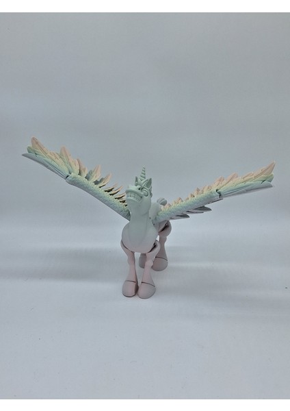 Büyük Boy Unicorn ve Kanatları / Yüksek Kalite/ 20CM(X)3 Parça / Renkli / Esnek Masa Üstü Figür ve Oyuncak