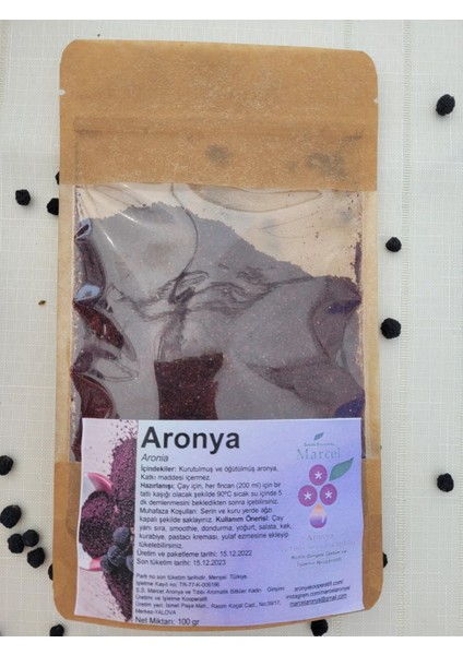 Aronya Meyvesi Tozu