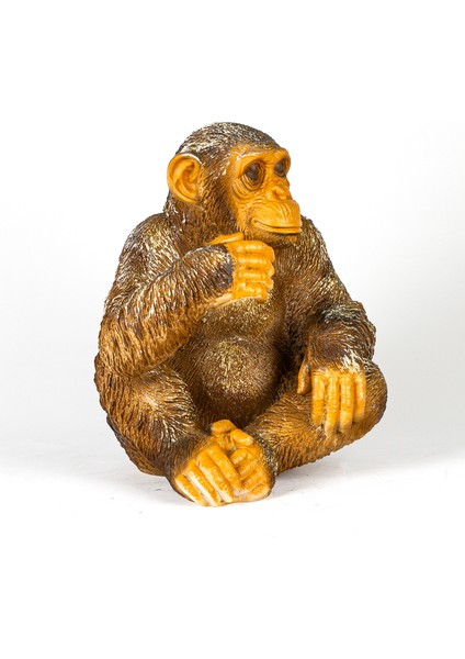 Büyük Şempanze Biblo Kahverengi 33X37X25 Cm. fırsatları