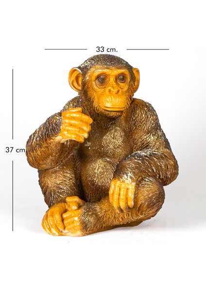 Büyük Şempanze Biblo Kahverengi 33X37X25 Cm. indirimleri