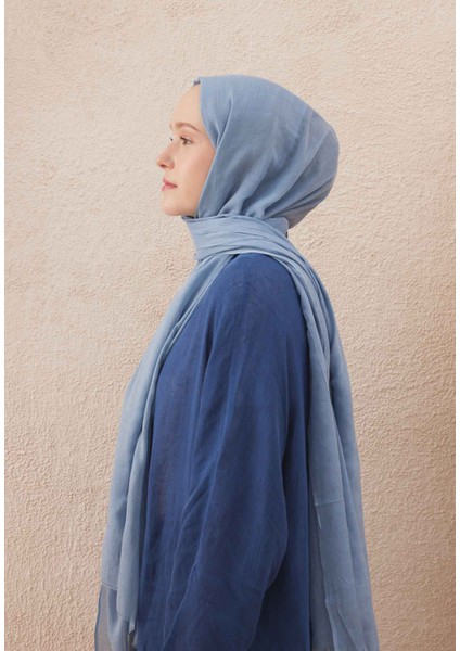 Soluk Efektli Vual Şal Gök Mavi fırsatları