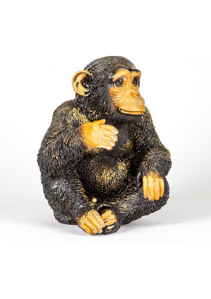 Küçük Şempanze Biblo Siyah 25X27X20 Cm. fırsatları