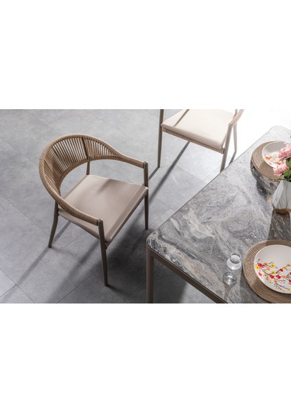 Rita Sandalye Cappuccino (2 Adet)