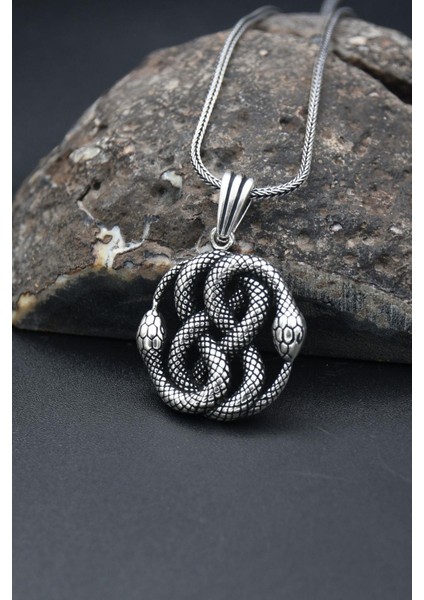 Gümüş Kobra Yılan Modelı 925 Ayar Erkek Gümüş Kolye Zincir modelleri