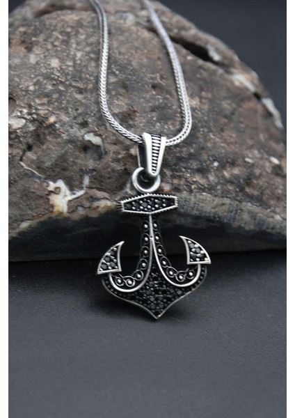 Gümüş Çapa Modelı 925 Ayar Erkek Gümüş Kolye Zincir modelleri