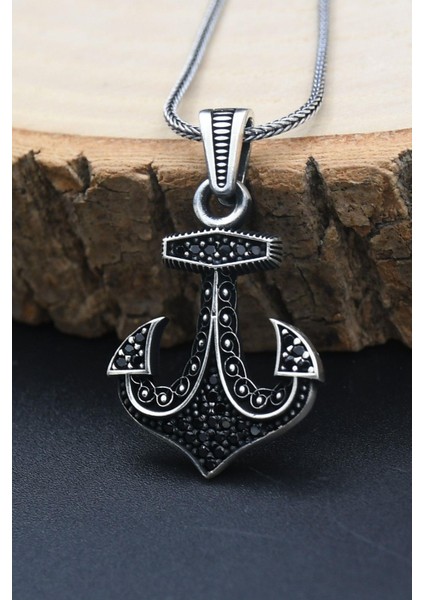 Gümüş Çapa Modelı 925 Ayar Erkek Gümüş Kolye Zincir fırsatları