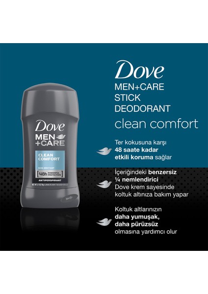 Men Clean Comfort Stick Deodorant 50 ml x2