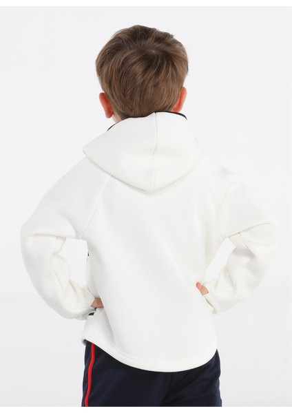 Ninja Casa Baskılı Ekru Sweatshirt modelleri