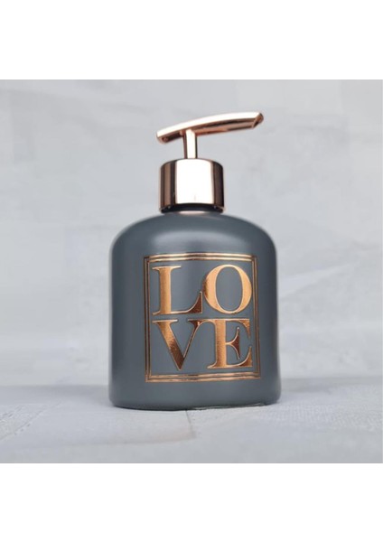 Love Sıvı Sabunluk Gold Detaylı Dekoratif Banyo Wc Sabun Pompası
