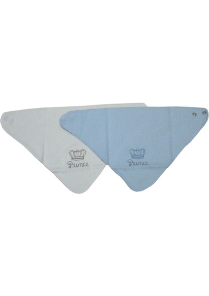 Erkek Bebek Jakarlı 2'li Nakışlı Mama Önlüğü