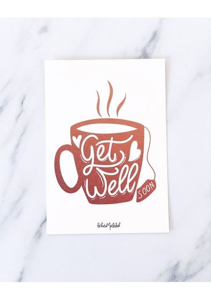 Hediyelik - Get Well Soon Mottolu Hediye Kartı