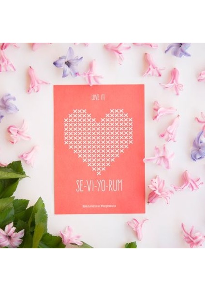 Hediyelik - Seviyorum Mottolu Hediye Kartı