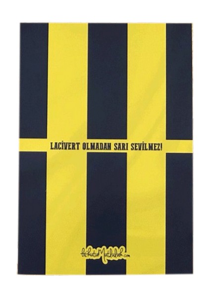 Hediye - Sarı Lacivert Taraftar Motto Kartı Kartpostal