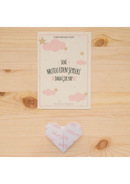 Hediyelik - Seni Mutlu Eden Şeyleri Daha Çok Yap Mottolu Hediye Kartı