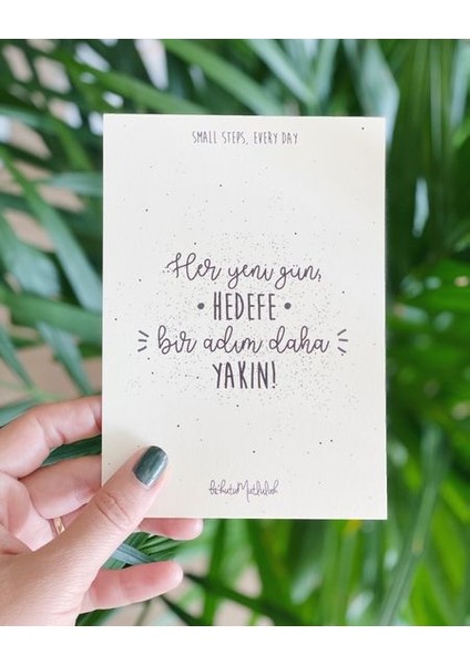 Hediyelik - Hedefe Daha Yakın Motto Kartı