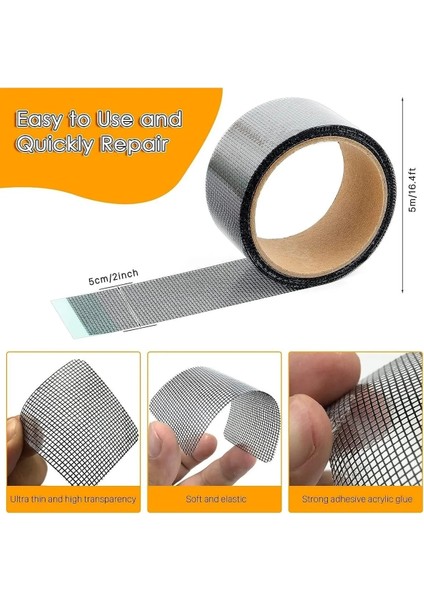 Sineklik Yaması 50 mm x 2 Mt Tamir Kiti Bantı , Sineklik Yama Tamir Bandı (2 Metre) modelleri