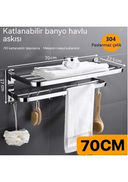 304 Paslanmaz Çelik Havlu Askısı Banyo Rafı (Yurt Dışından)