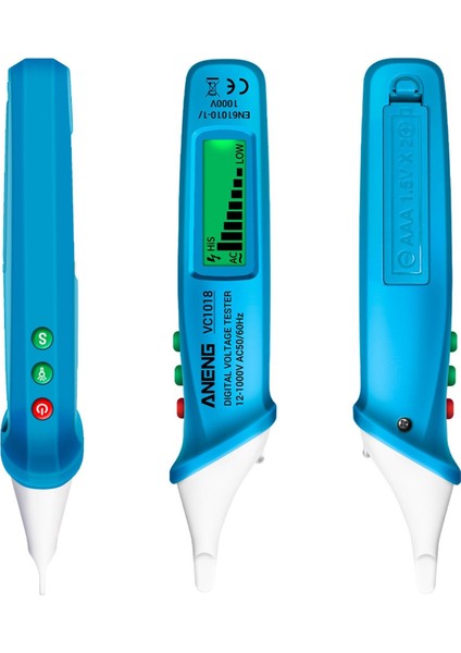 Aneng VC1018 Temassız Kontrol Kalemi - Mavi (Yurt Dışından)