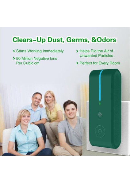 Taşınabilir Negatif Iyon Hava Temizleyici Yeşil (Yurt Dışından) fırsatları